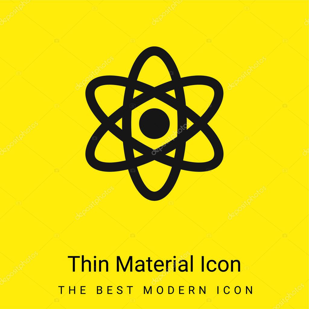 Atom minimal bright yellow material icon
