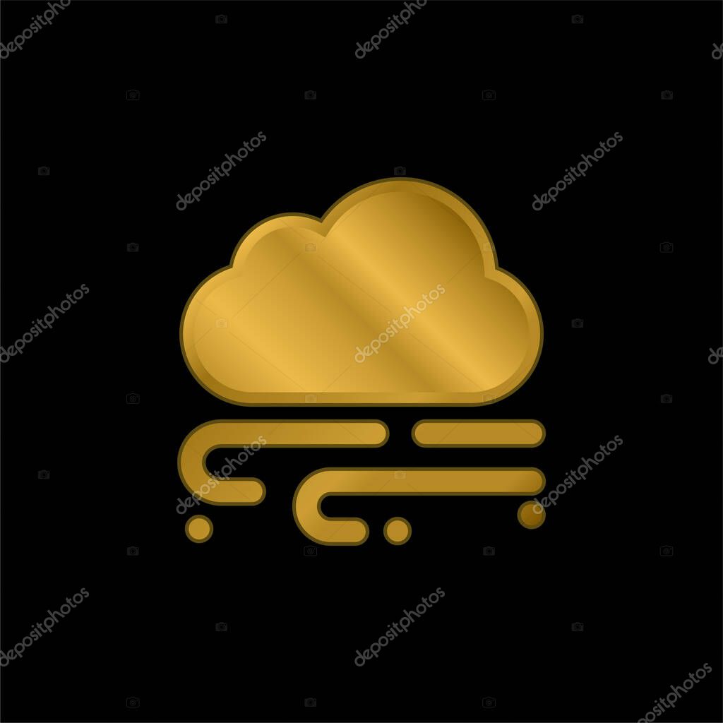 Blizzard gold plated metalic icon or logo vector