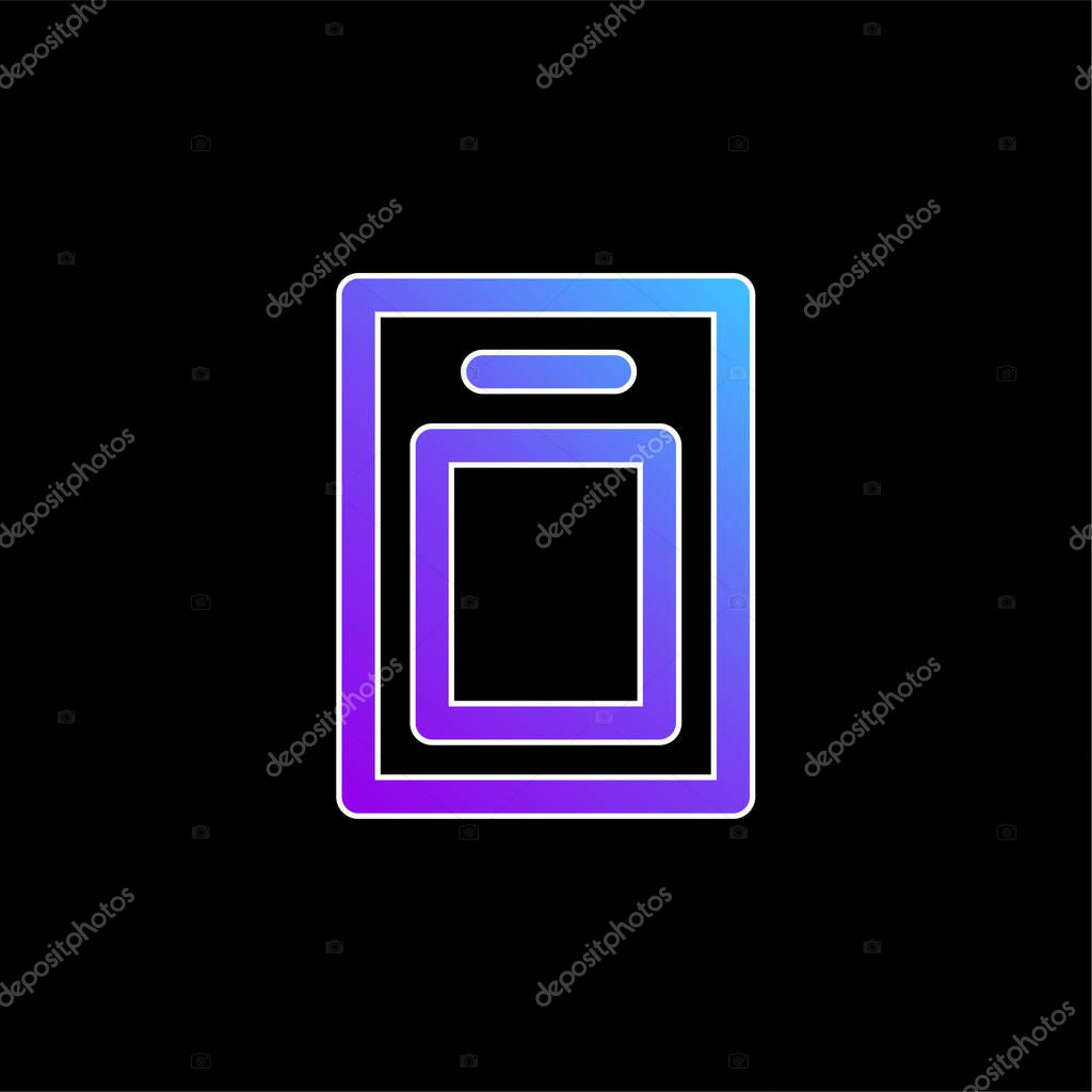 Board blue gradient vector icon