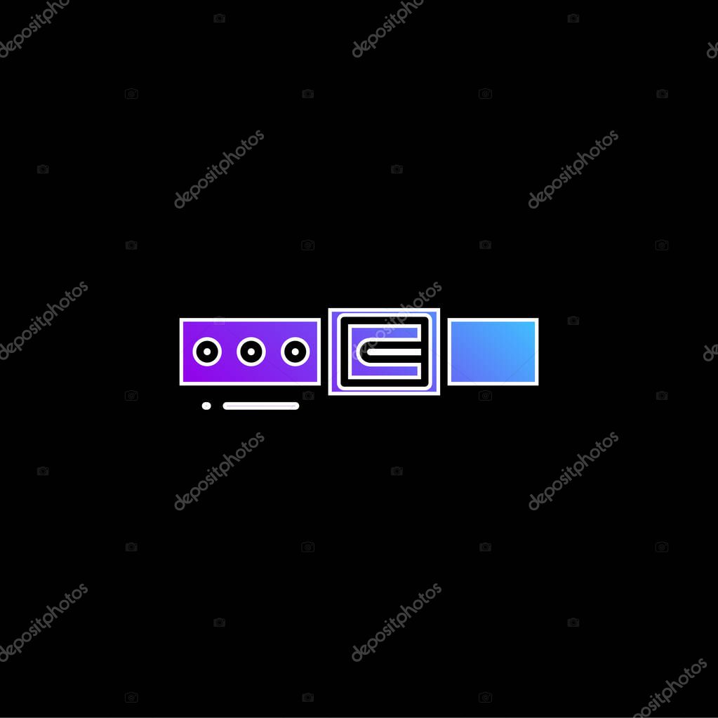Belt blue gradient vector icon