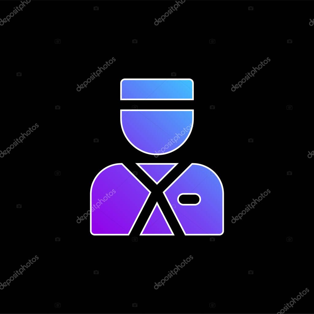 Bellboy blue gradient vector icon