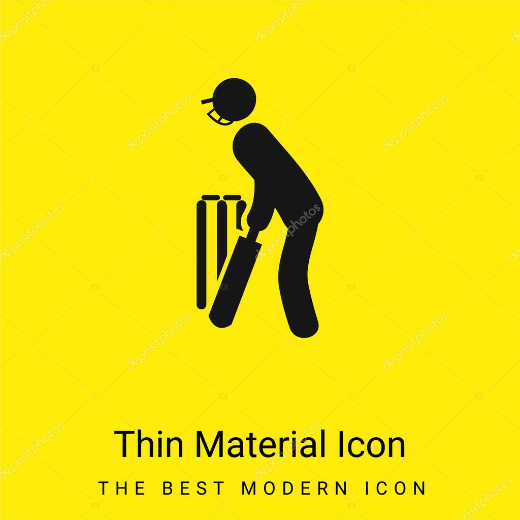 Bats Man minimal bright yellow material icon