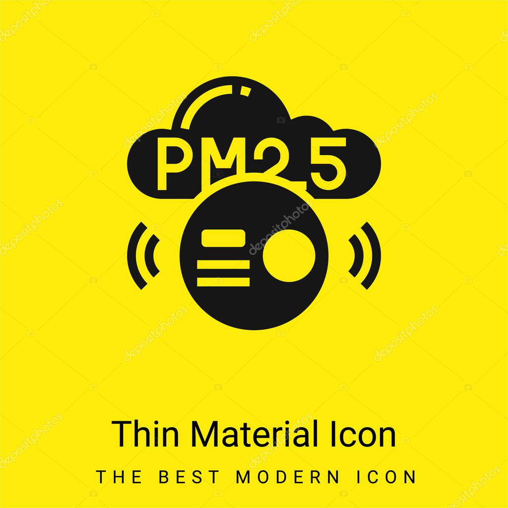 Air Pollution minimal bright yellow material icon