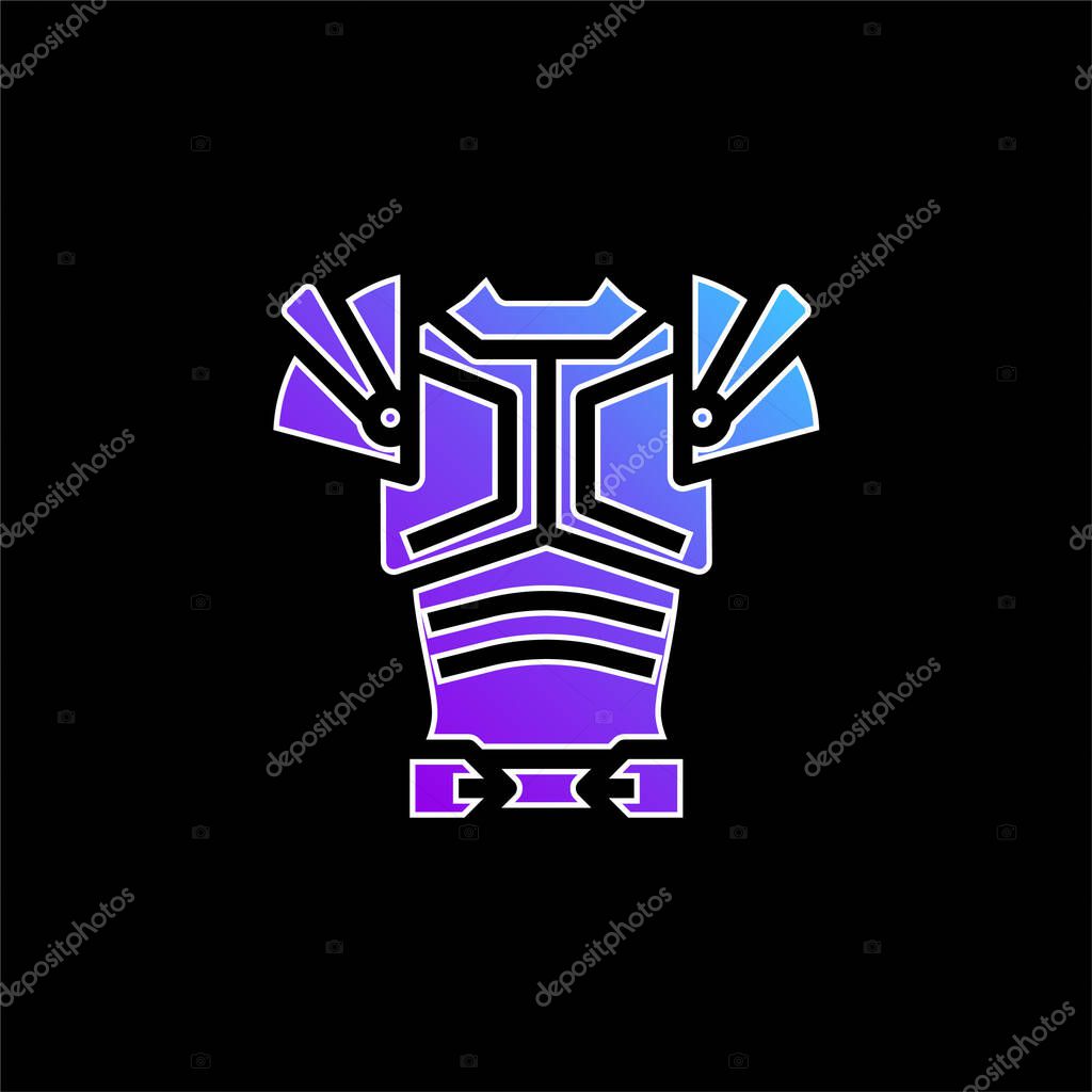 Armor blue gradient vector icon