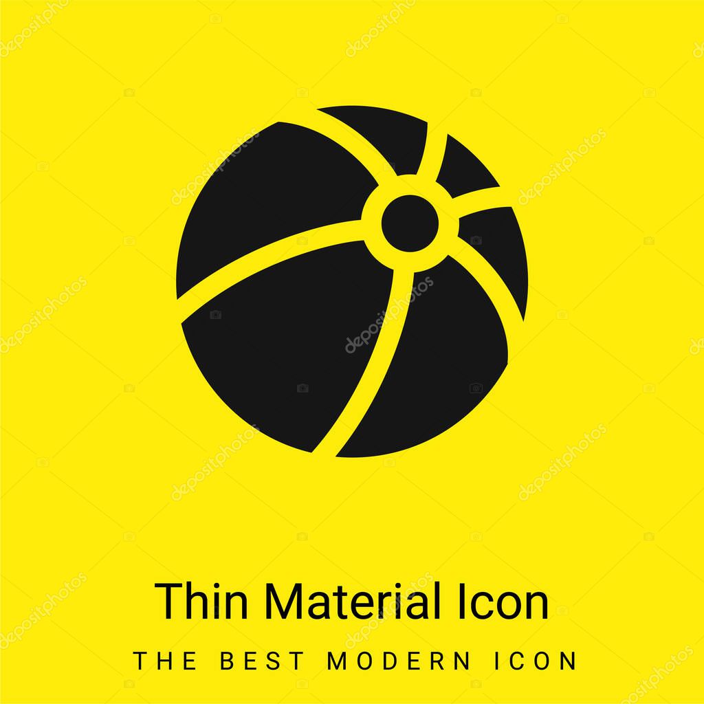 Ball minimal bright yellow material icon