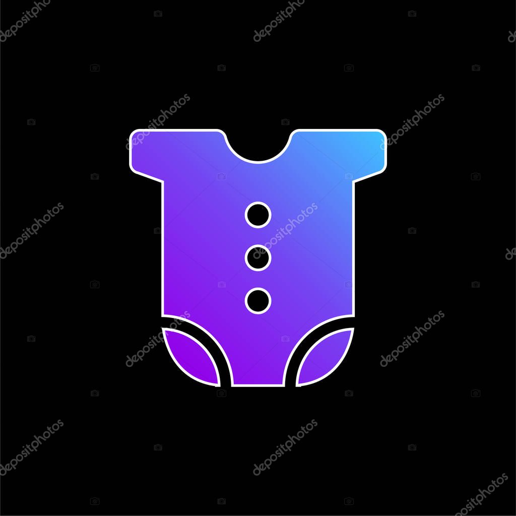Baby Clothes blue gradient vector icon