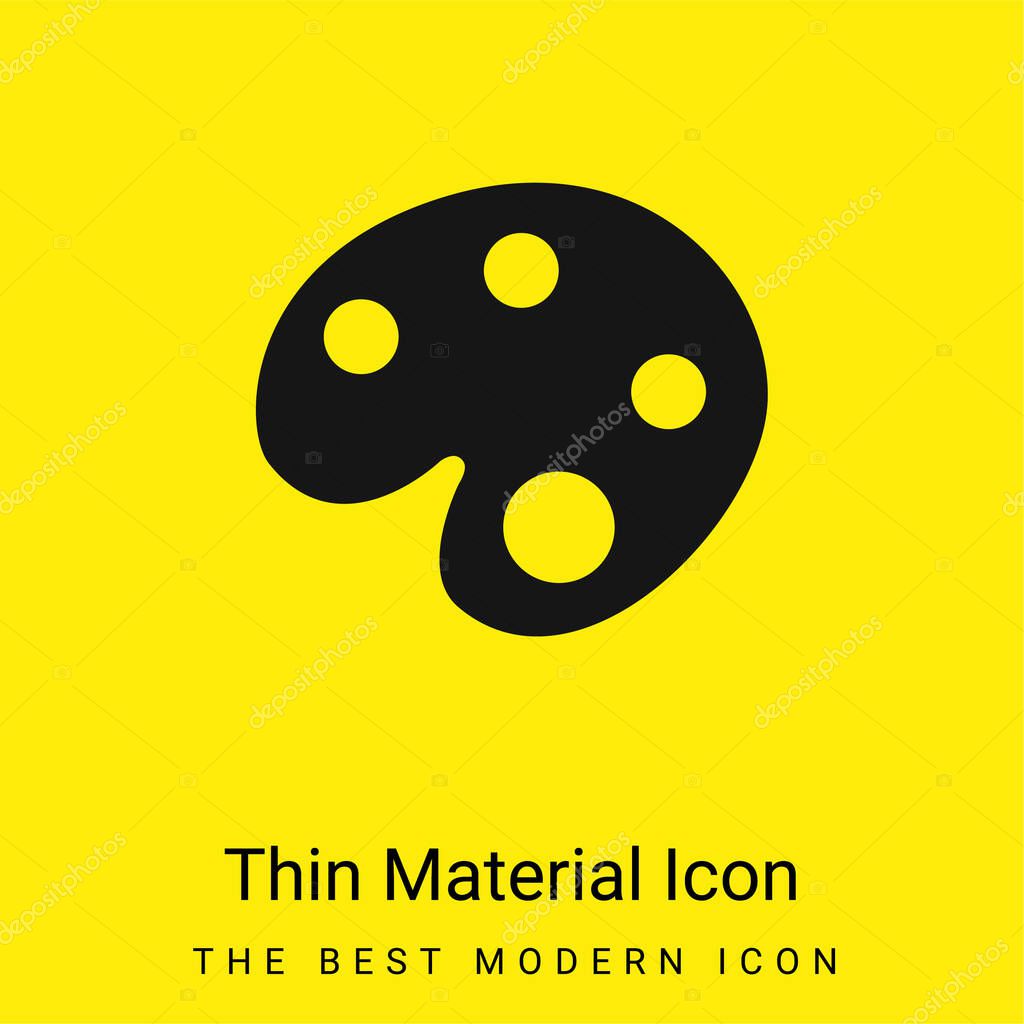 Artist Paint Palette minimal bright yellow material icon