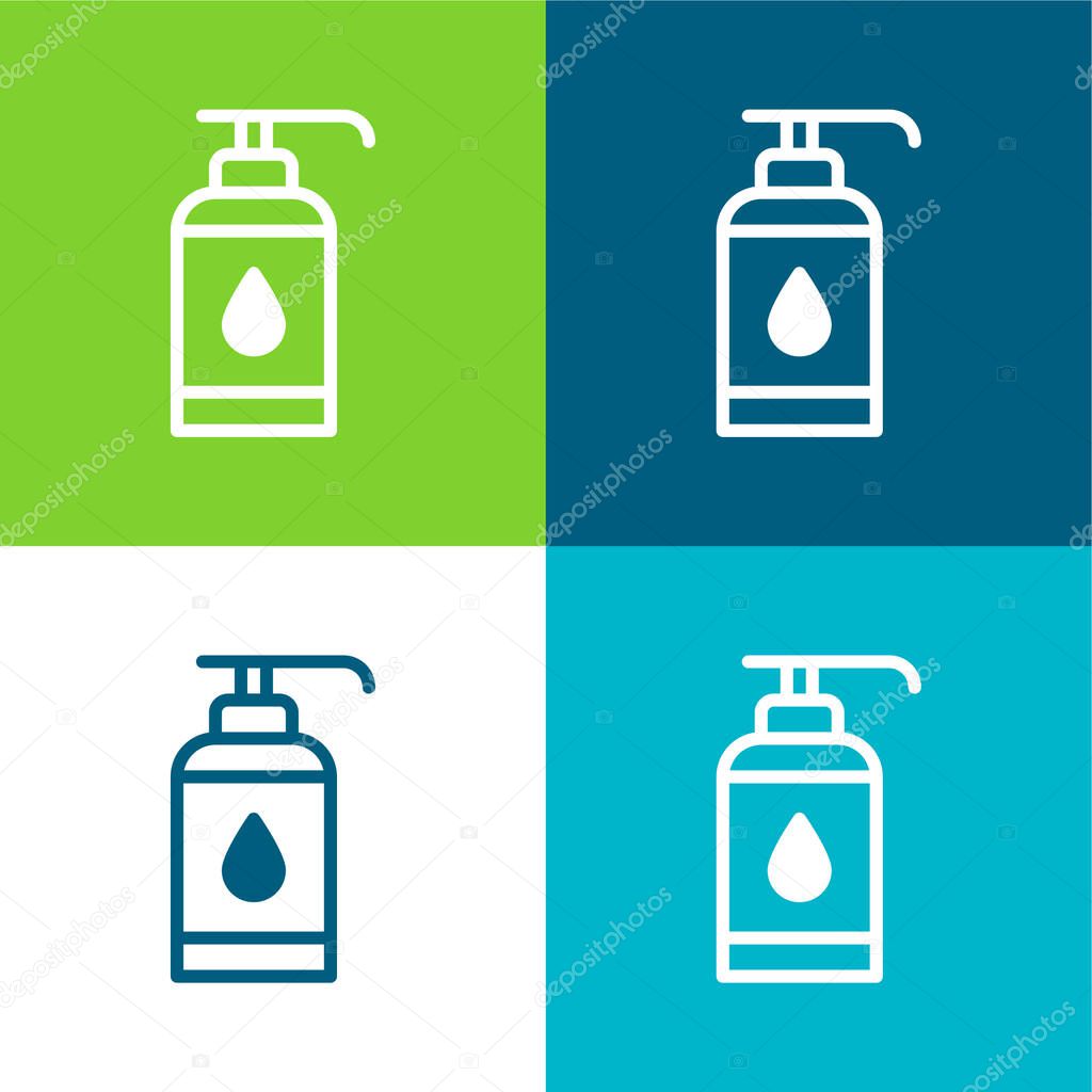 Antiseptic Flat four color minimal icon set