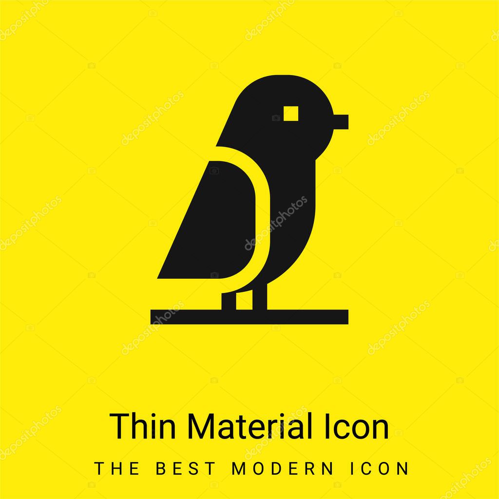 Bird minimal bright yellow material icon