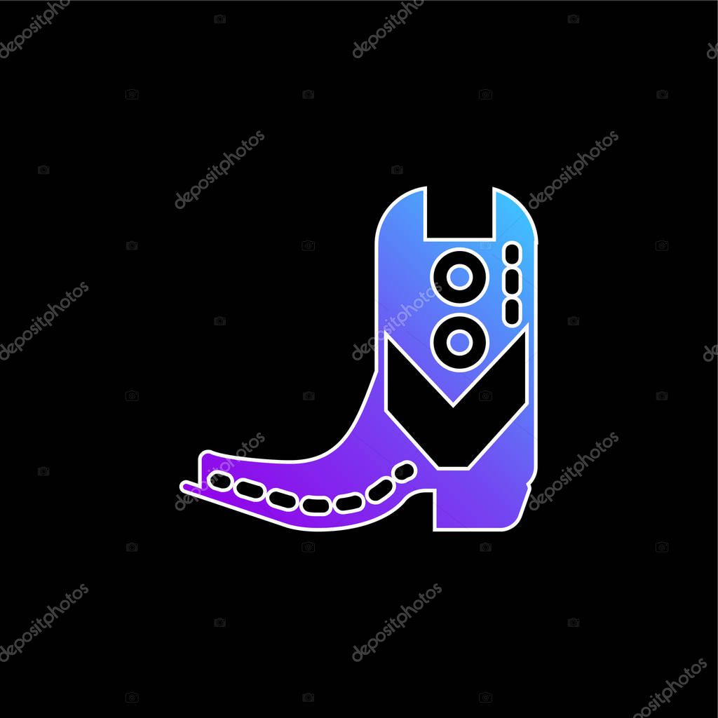 Boot blue gradient vector icon
