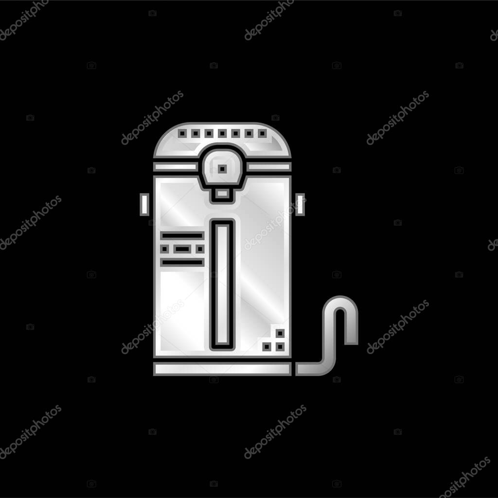 Boiler silver plated metallic icon