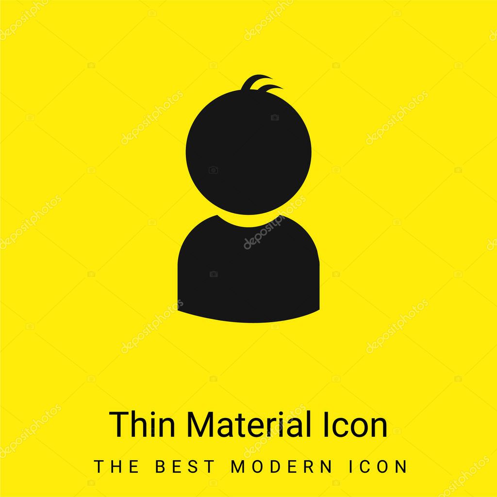 Boy minimal bright yellow material icon