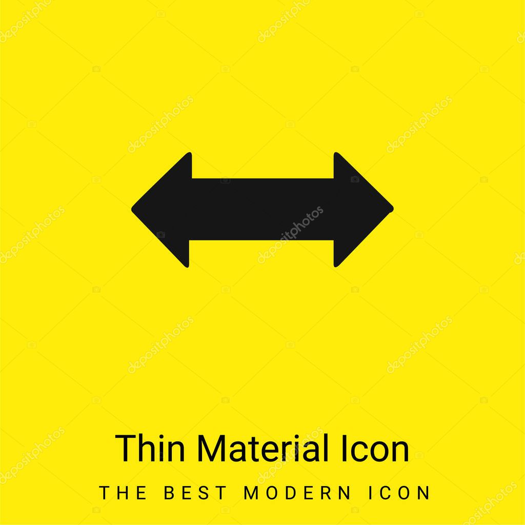 Bidirectional Arrow minimal bright yellow material icon