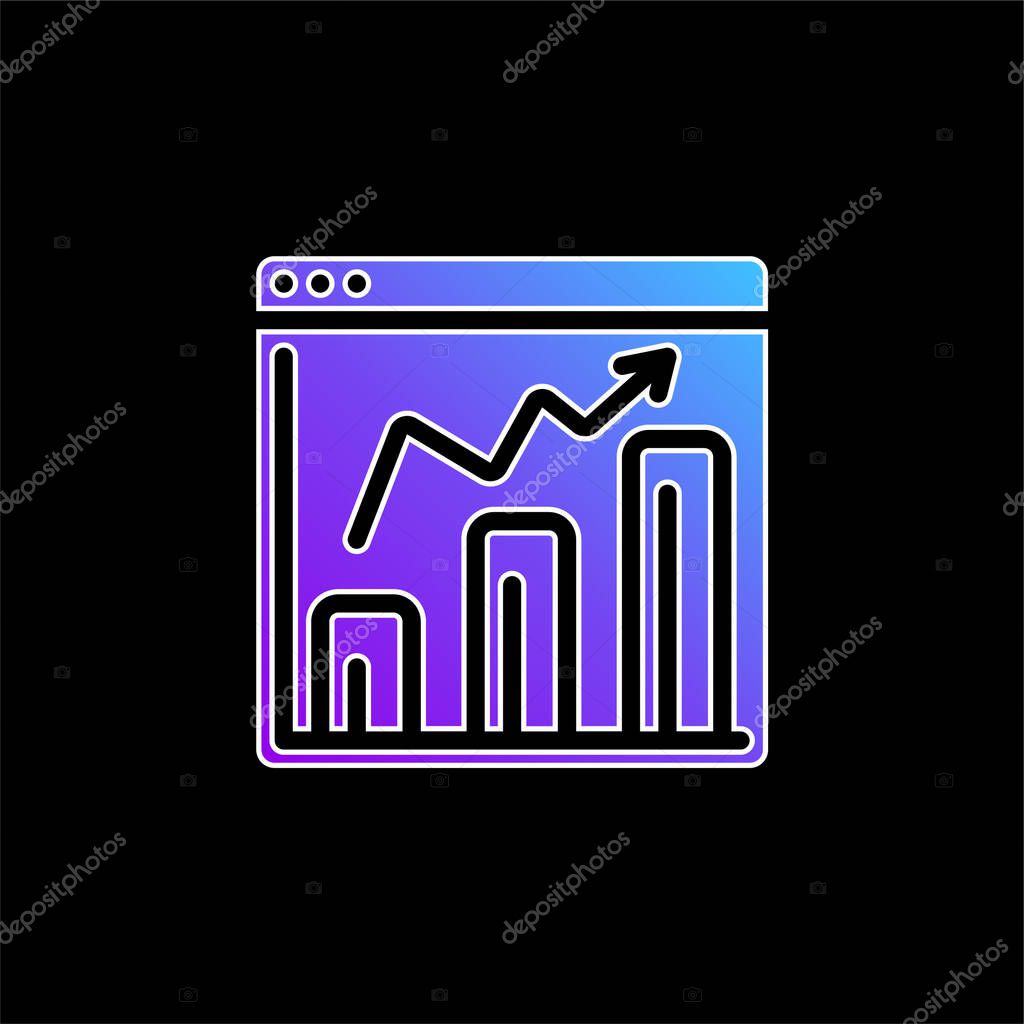 Analytics blue gradient vector icon