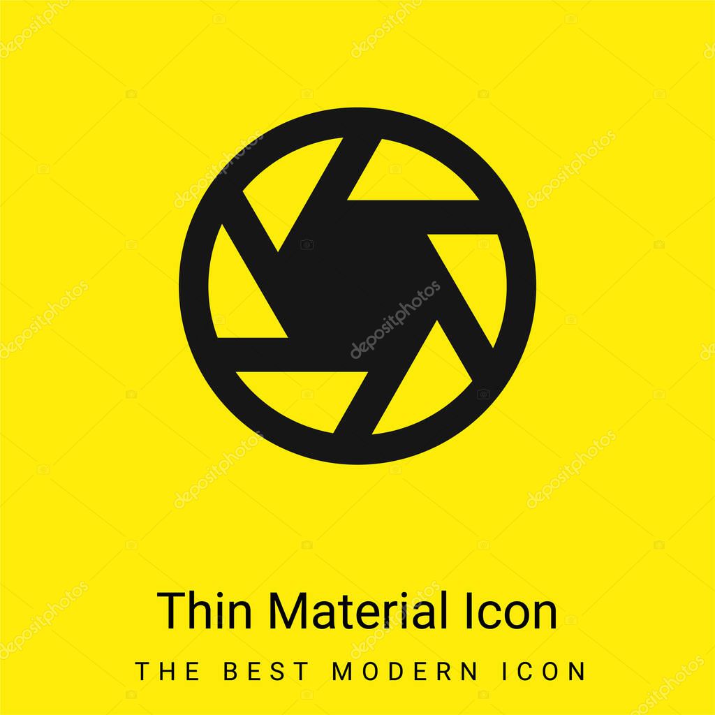 Aperture minimal bright yellow material icon