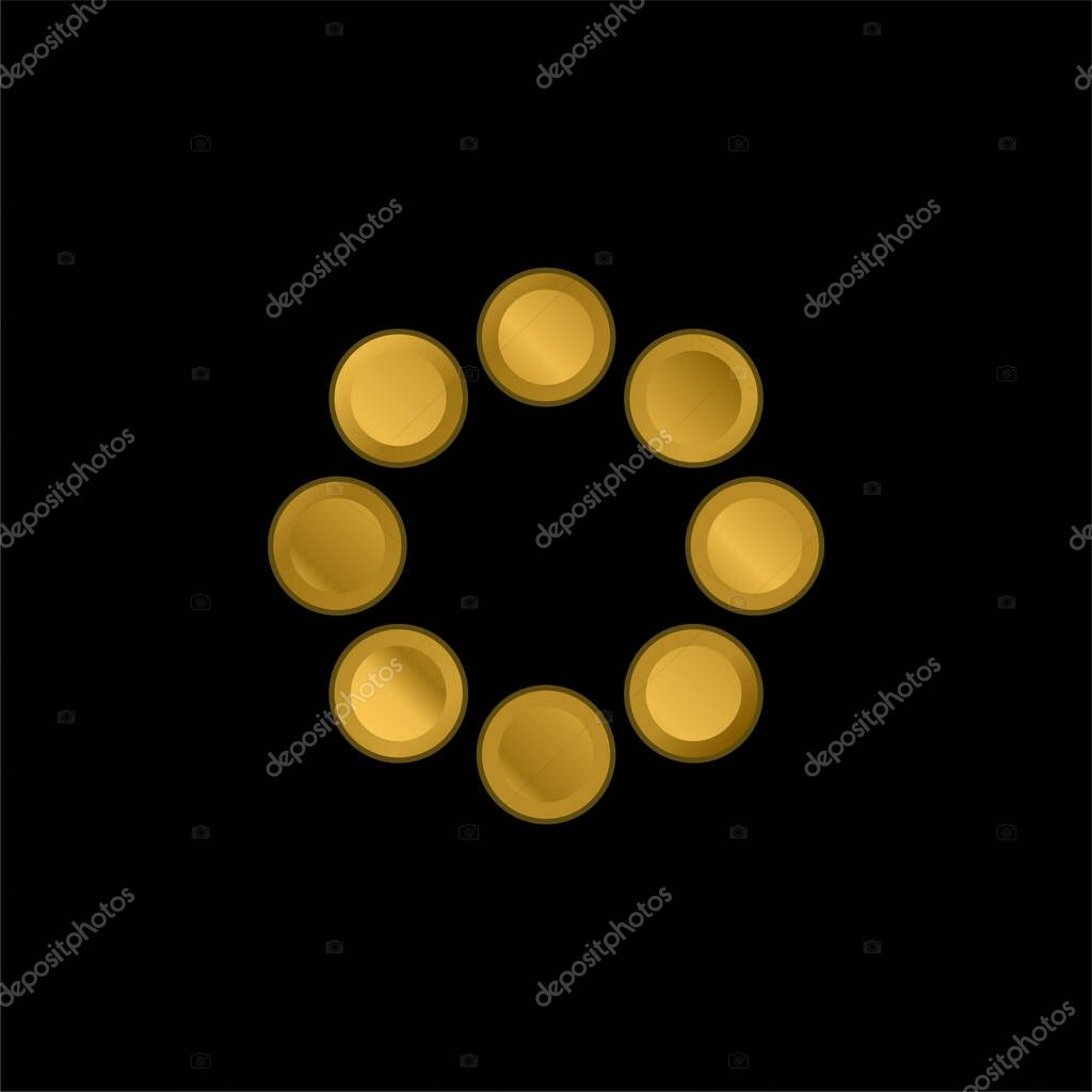 Bead gold plated metalic icon or logo vector