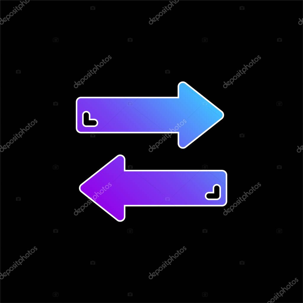 Arrows blue gradient vector icon