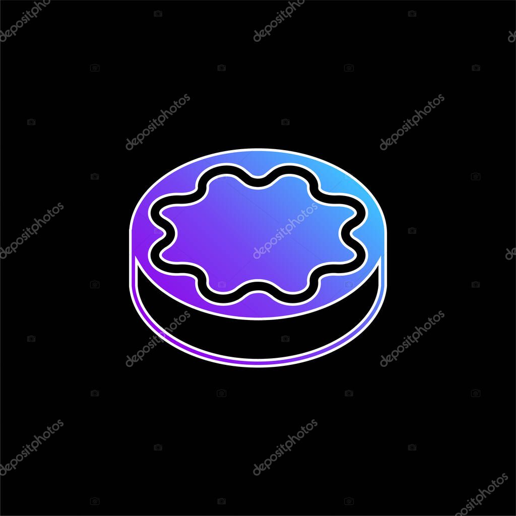 Biscuit blue gradient vector icon