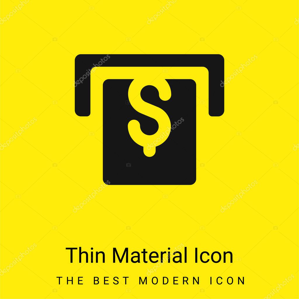 Atm minimal bright yellow material icon