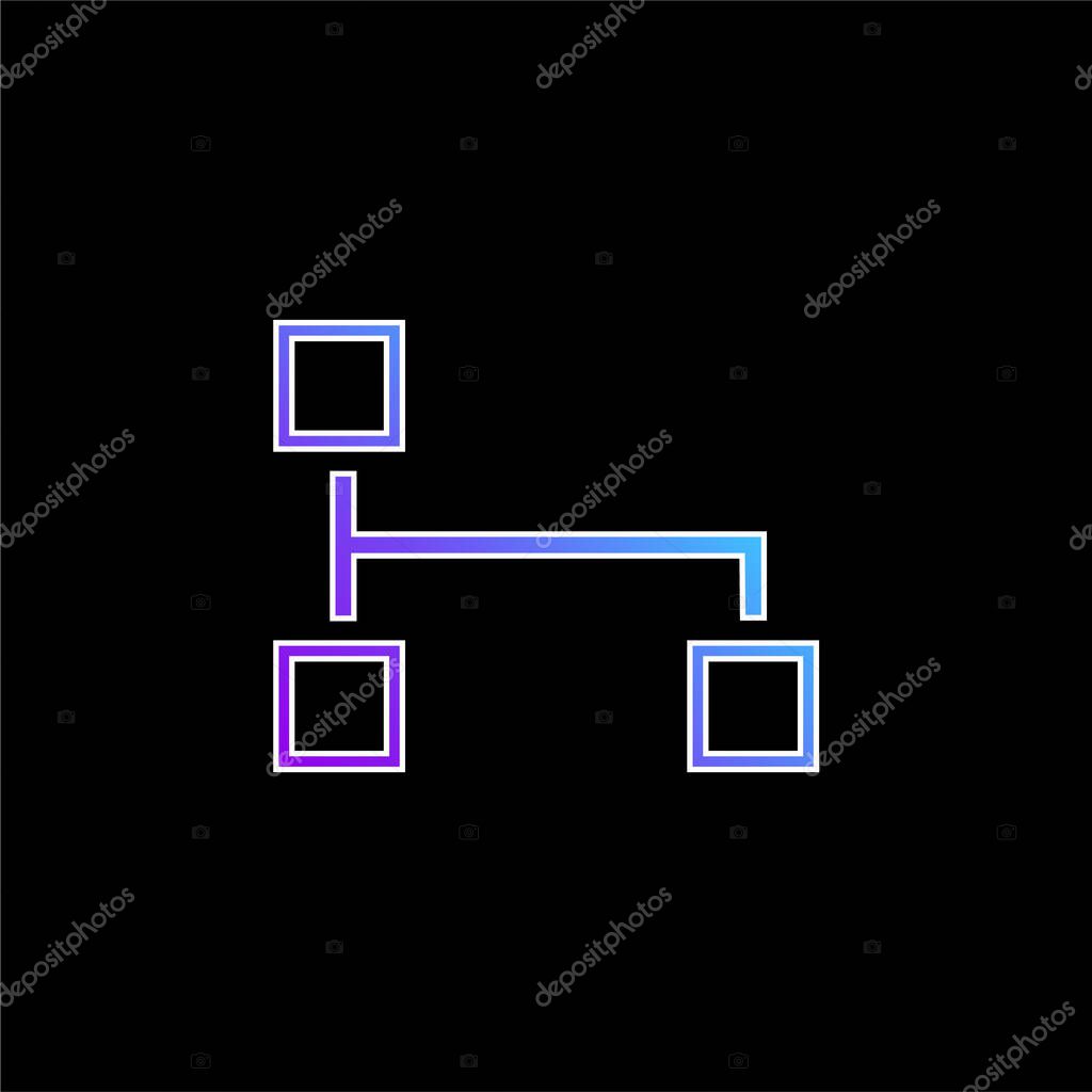 Block Scheme Of Squares blue gradient vector icon