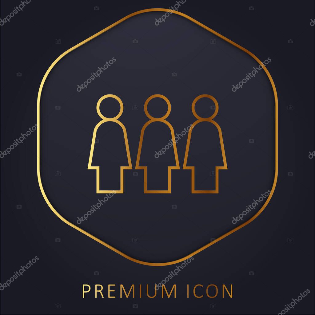 Activism golden line premium logo or icon