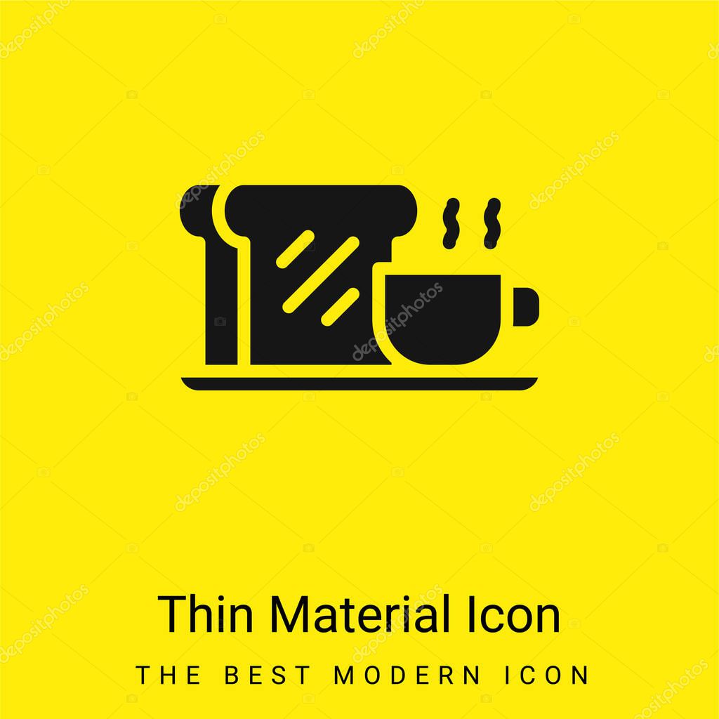 Breakfast minimal bright yellow material icon