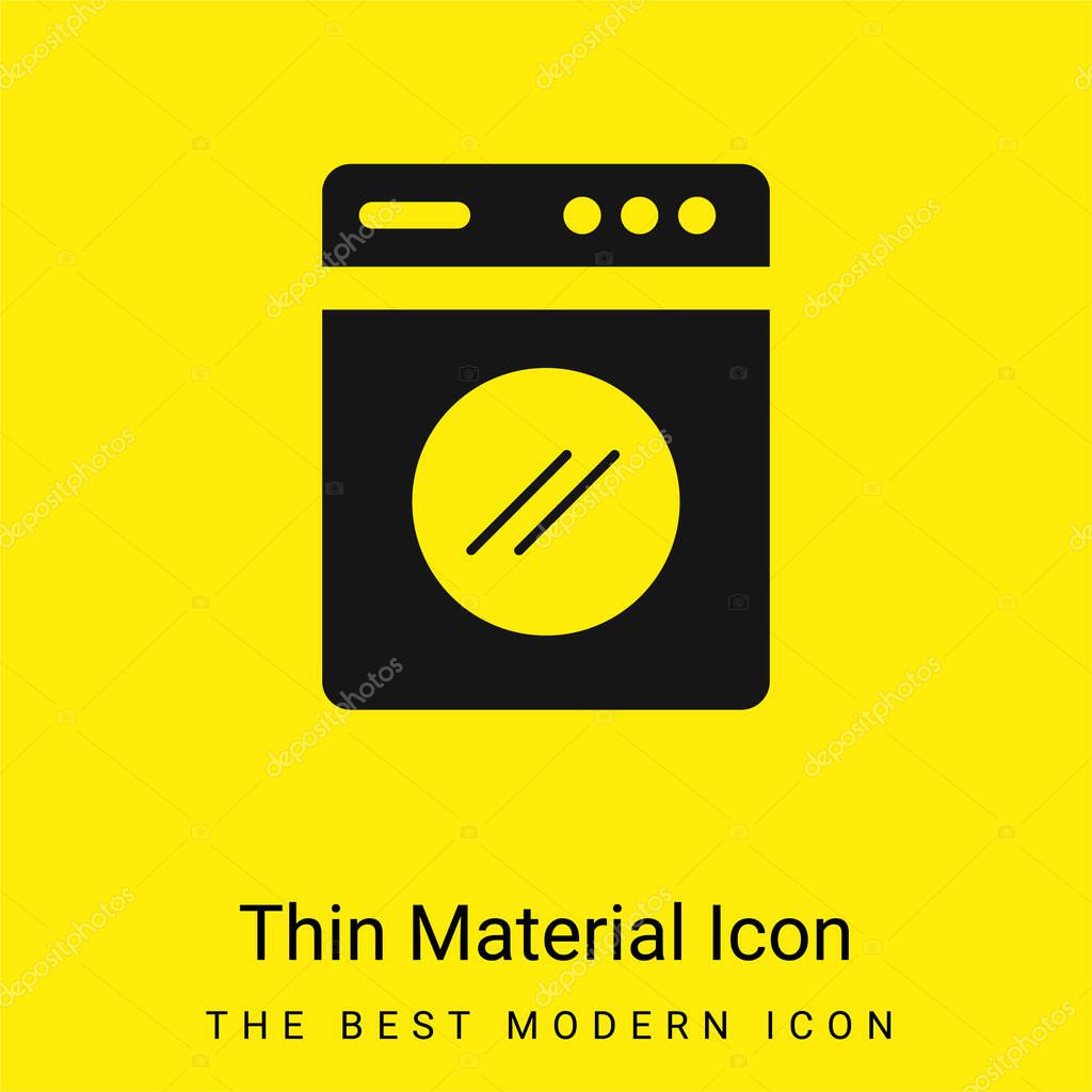 Big Washing Machine minimal bright yellow material icon