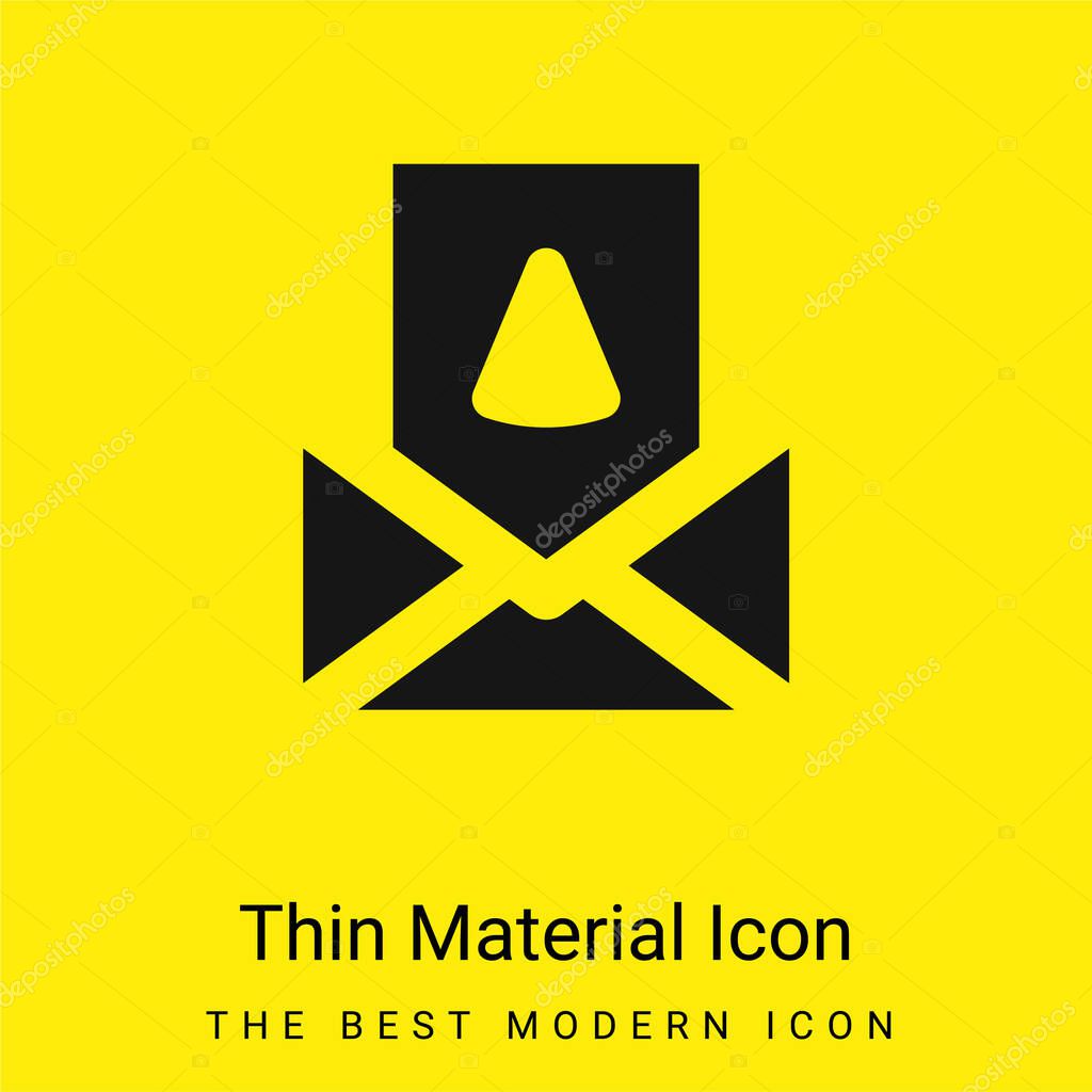 Birthday Card minimal bright yellow material icon