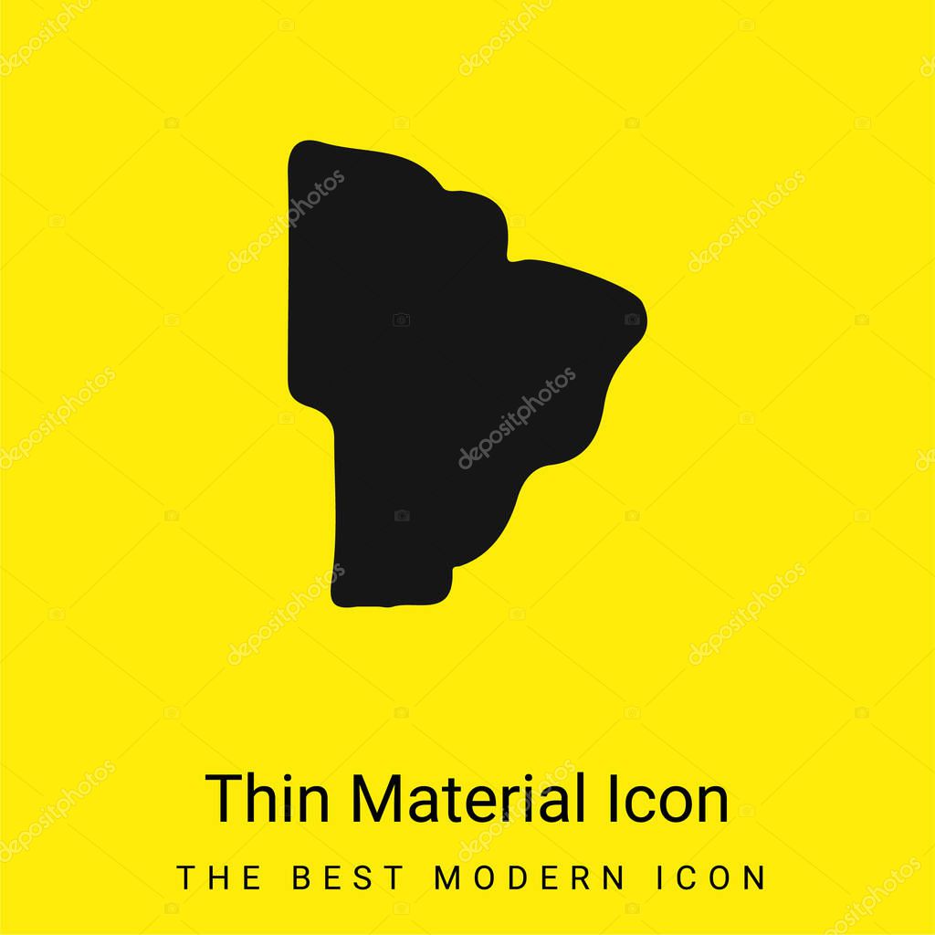 Brazil minimal bright yellow material icon