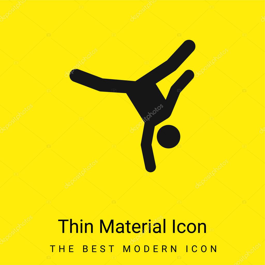 Breakdance minimal bright yellow material icon