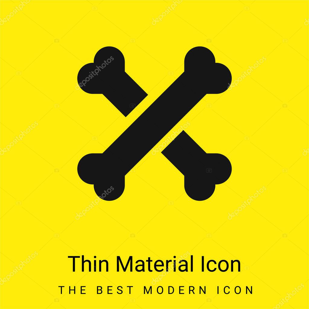 Bones minimal bright yellow material icon