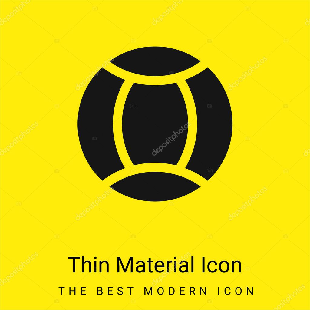 Ball minimal bright yellow material icon