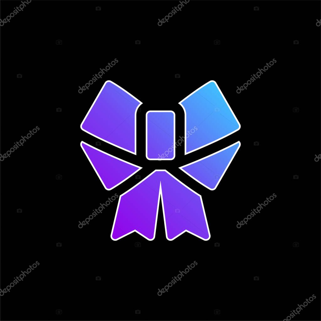 Bow blue gradient vector icon
