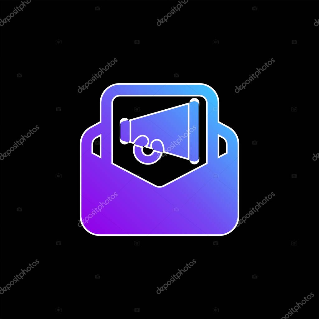 Ads blue gradient vector icon