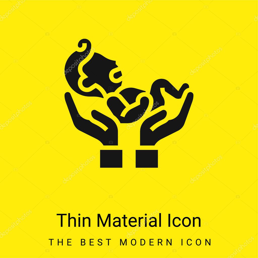Baby minimal bright yellow material icon