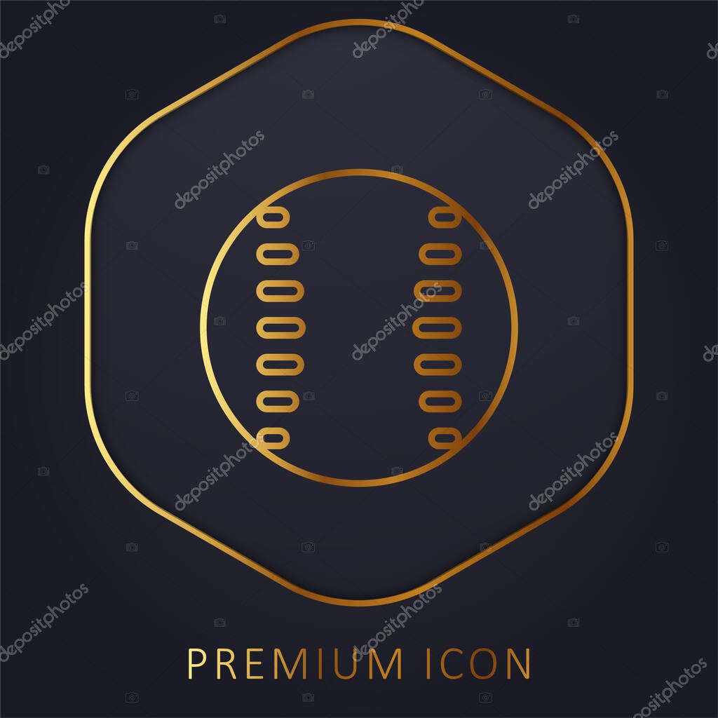 Baseball golden line premium logo or icon