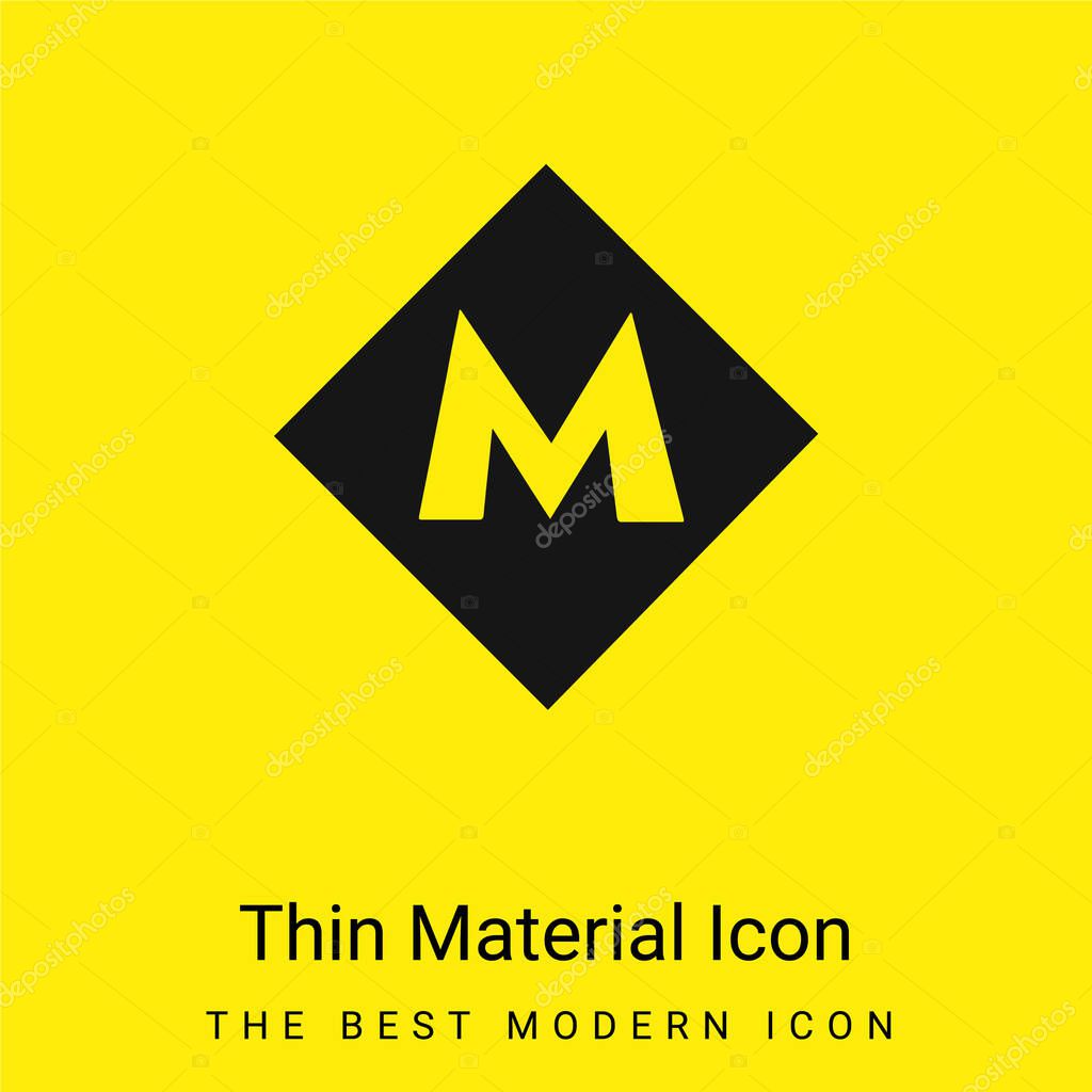 Ankara Metro Logo minimal bright yellow material icon