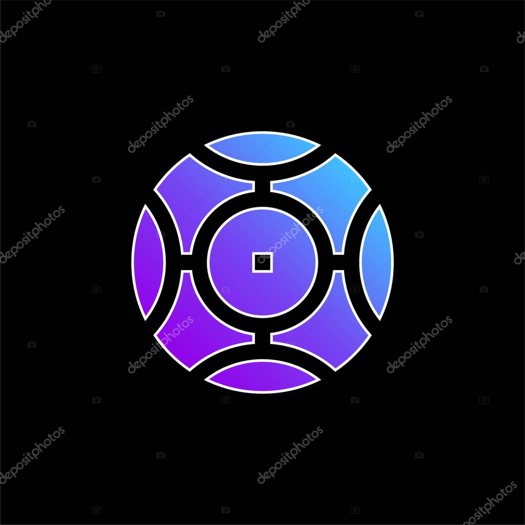 Ball blue gradient vector icon
