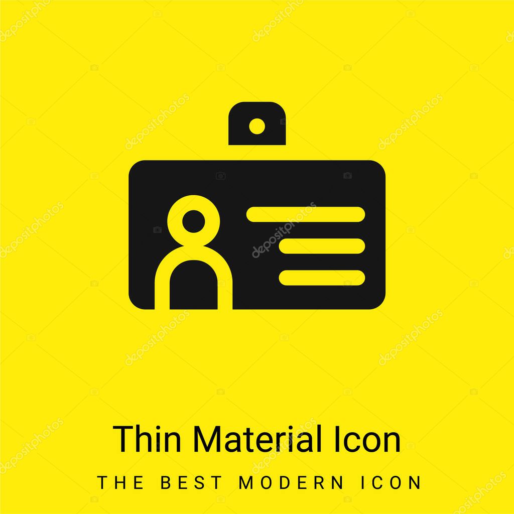 Badge minimal bright yellow material icon