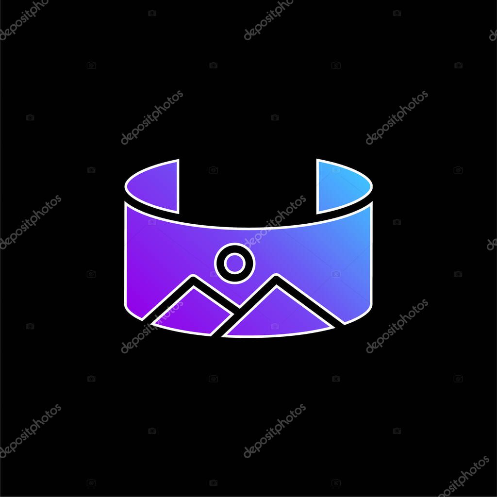 360 Image blue gradient vector icon