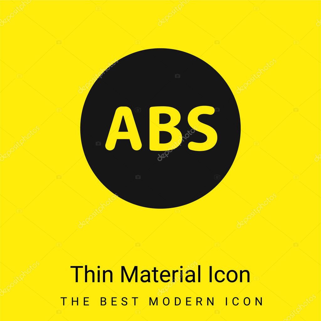 ABS minimal bright yellow material icon