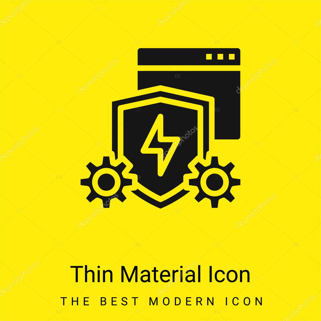 Anti Virus Software minimal bright yellow material icon
