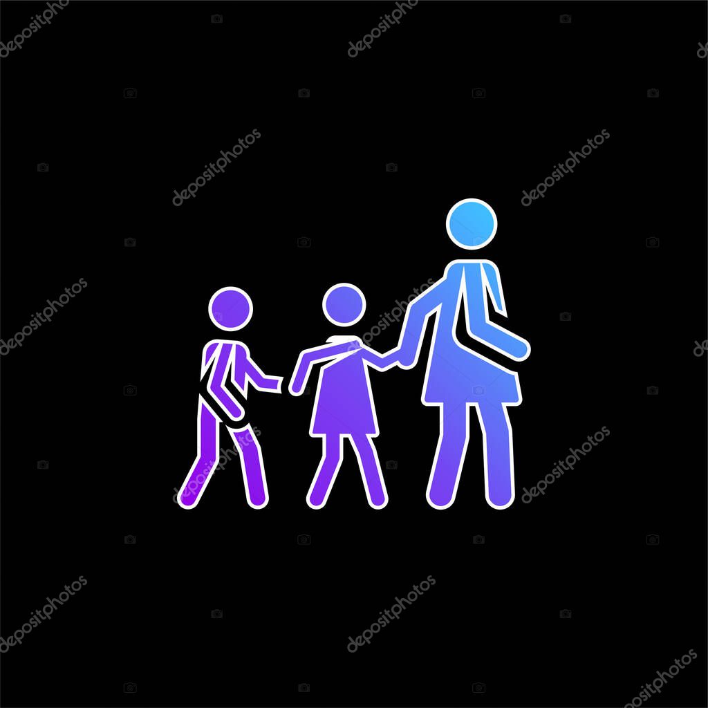 Babysitter blue gradient vector icon