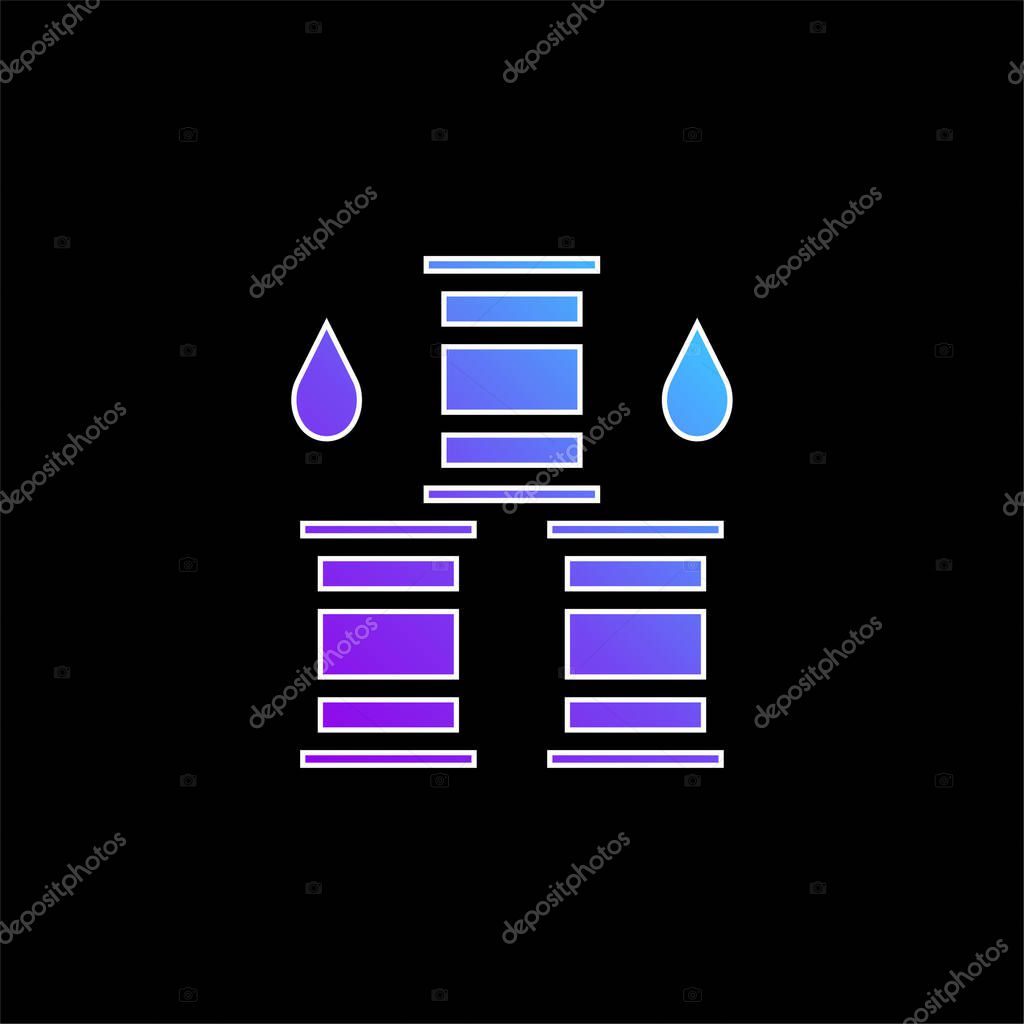 Barrel blue gradient vector icon