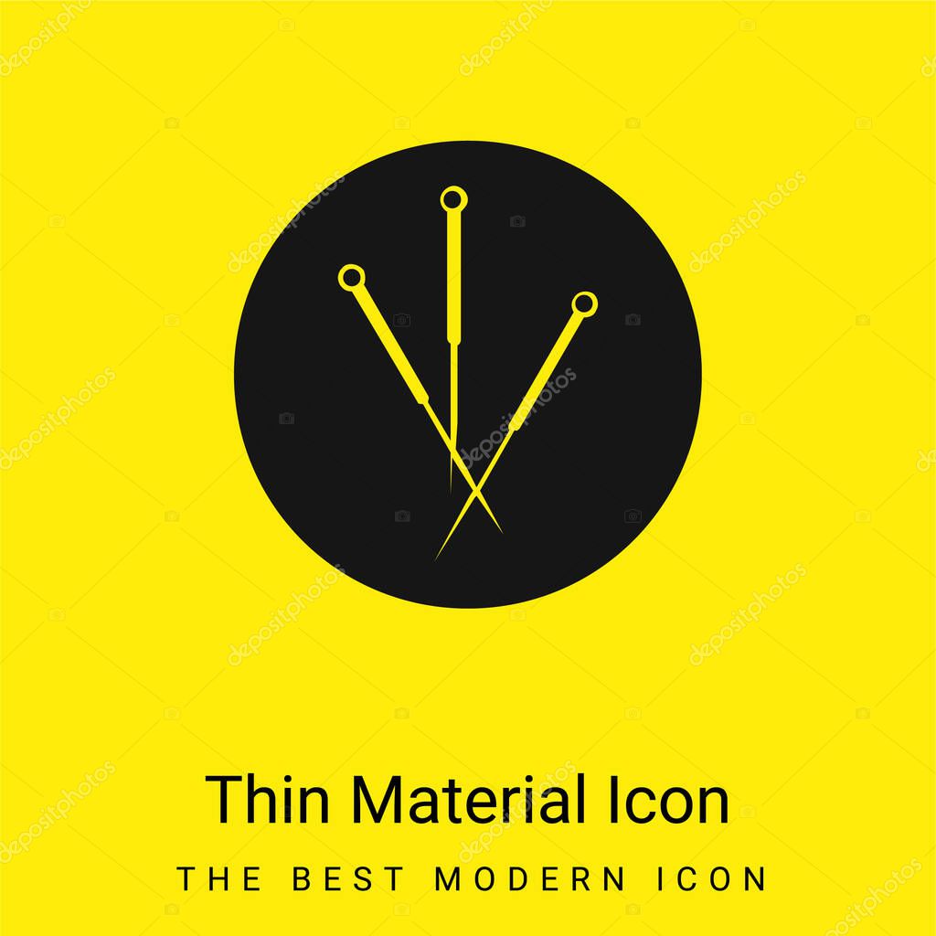 Acupuncture Needles In A Circle minimal bright yellow material icon