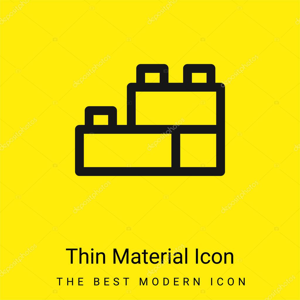 Blocks minimal bright yellow material icon
