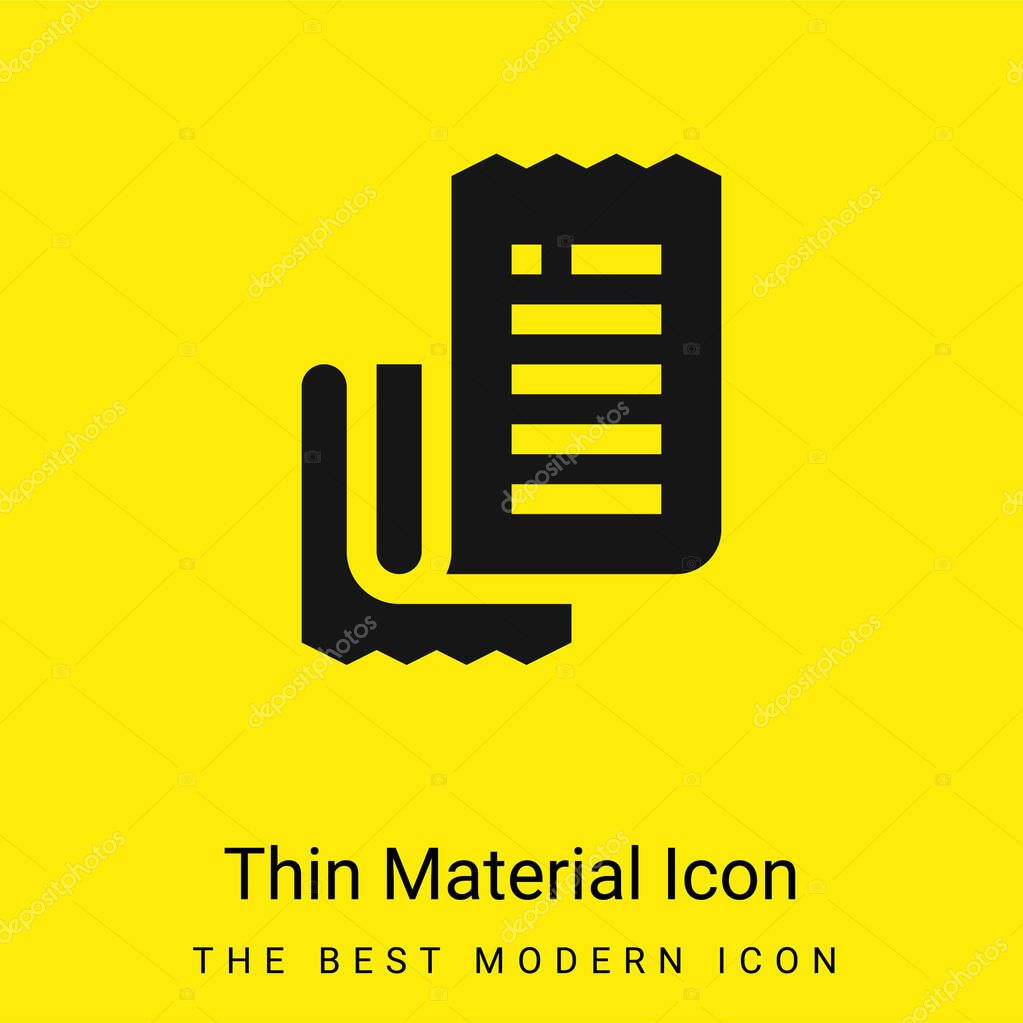 Bill minimal bright yellow material icon