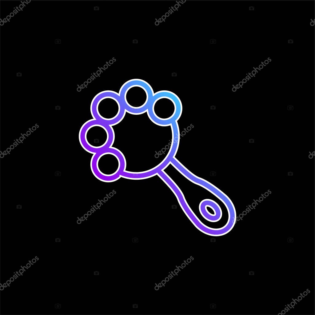 Baby Rattle blue gradient vector icon