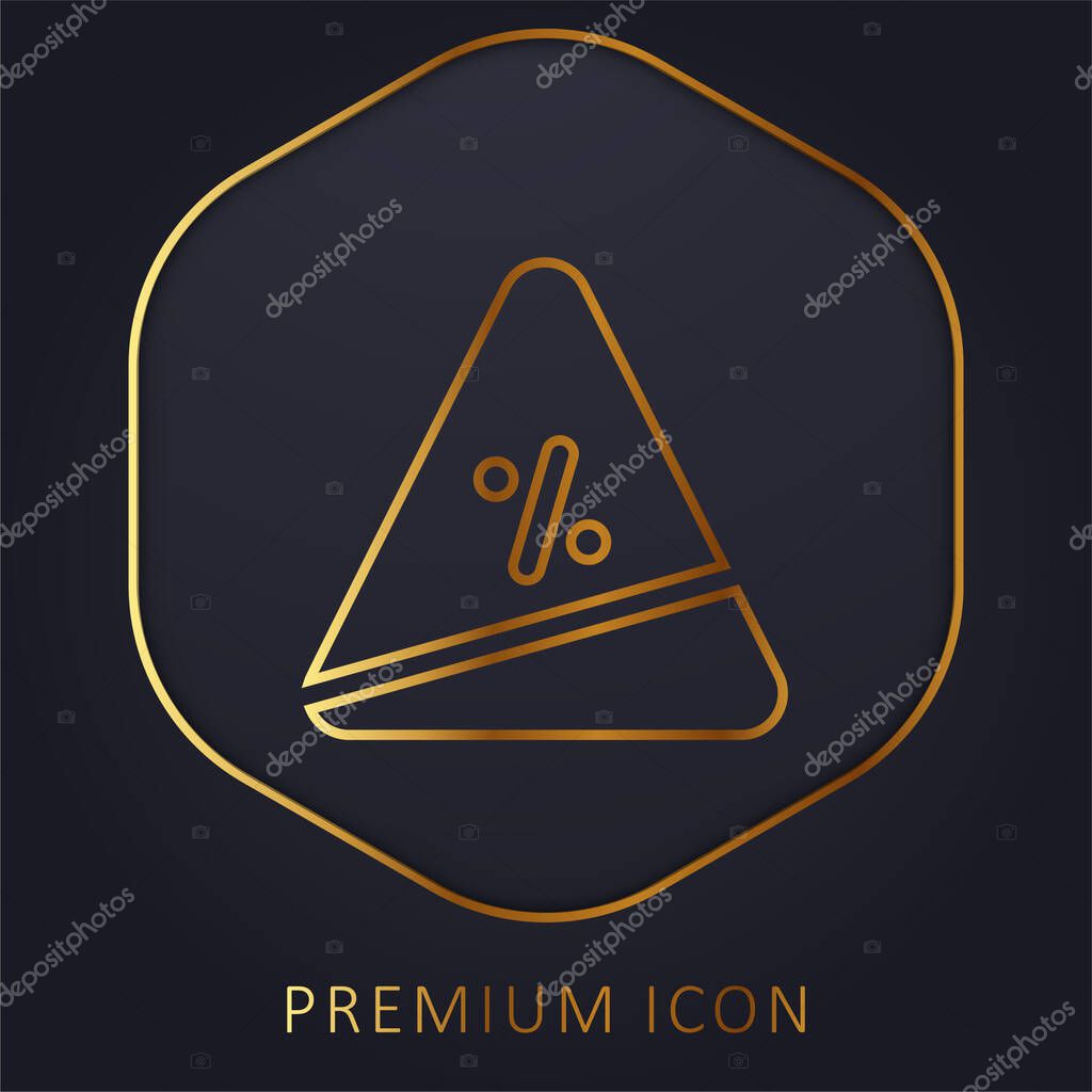 Ascent golden line premium logo or icon