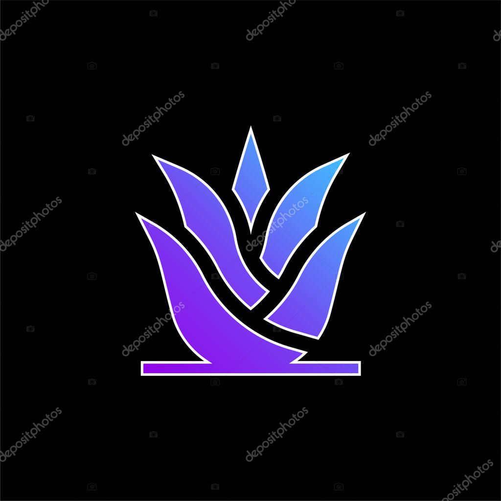 Aloe Vera blue gradient vector icon